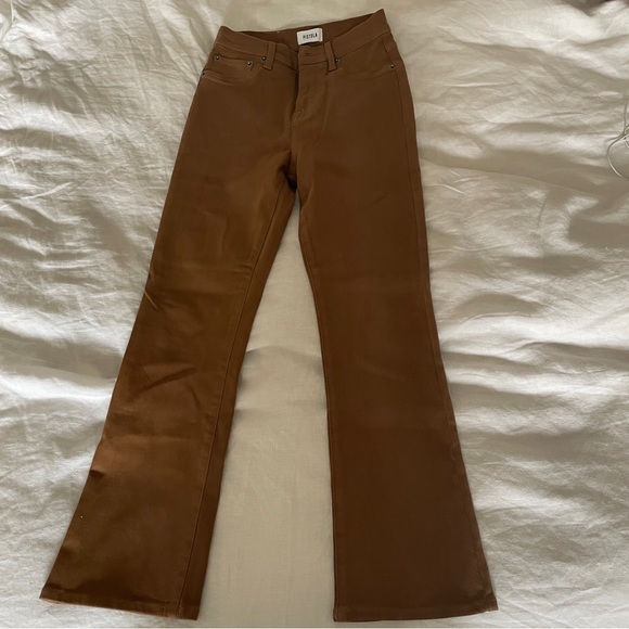 Pistola Lennon High Rise Cropped Boot in Coated Cognac - Picture 2 of 3